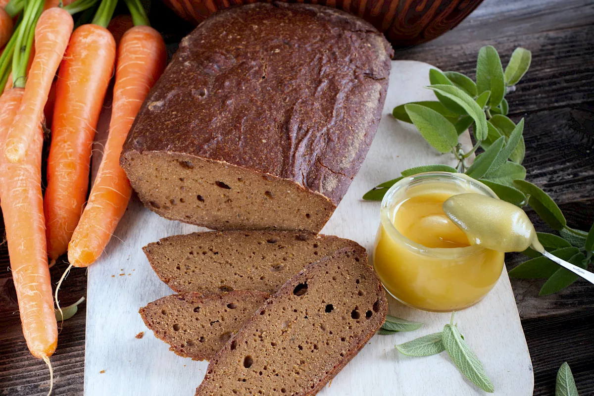 Honig-Salz-Brot, aus Roggen und Dinkel