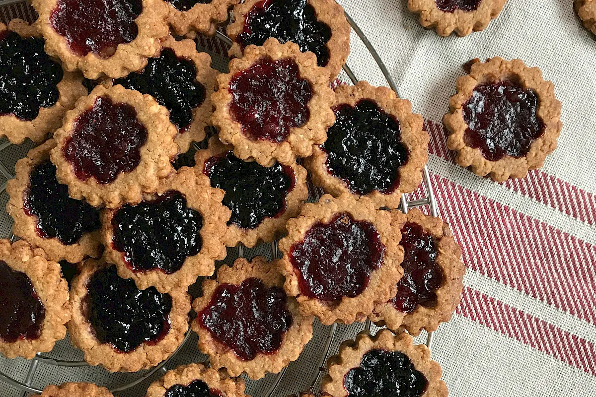 Linzerplätzchen, Plätzchen mit Marmeladenfüllung