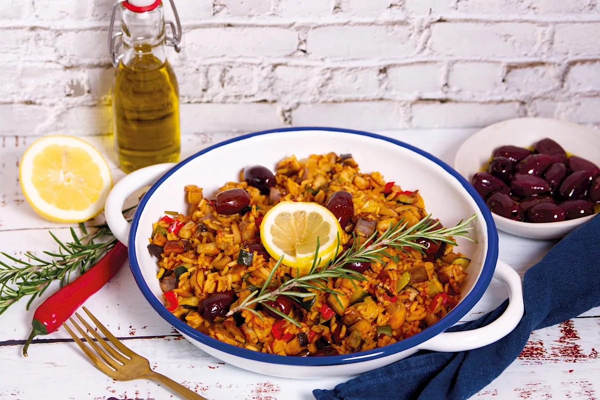 Paella de Verduras, Gem&uuml;se-Paella