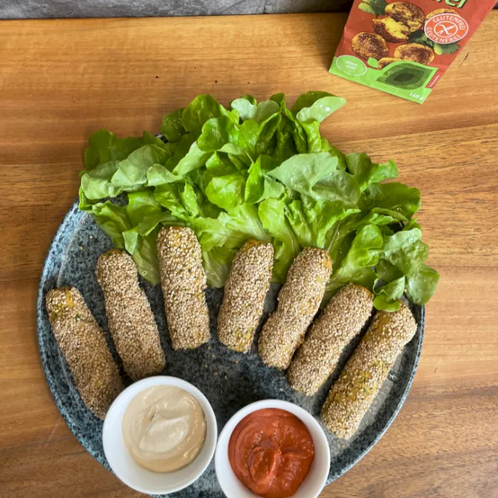 Falafelsticks mit Dips