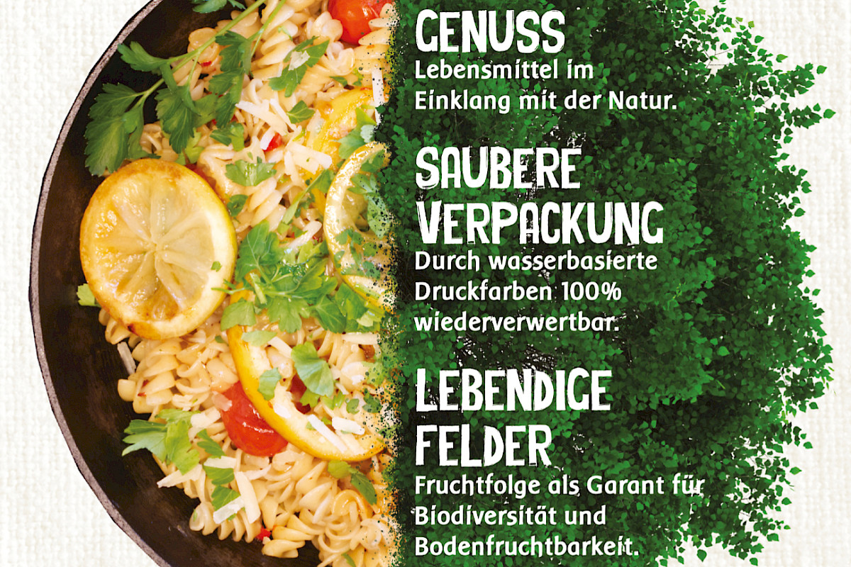 Mottoplakat Nachhaltig über den Tellerrand hinaus