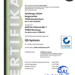 QS Zertifikat Standort Wü