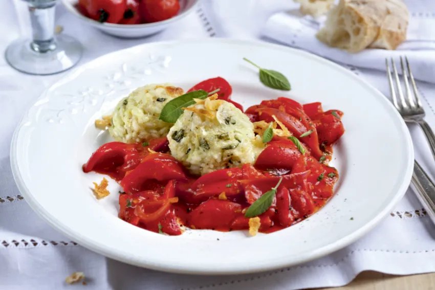Risotto-B&auml;llchen mit Paprika